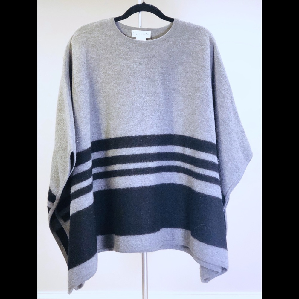 Kate Spade Broome Street Grey Melange Poncho/Cape